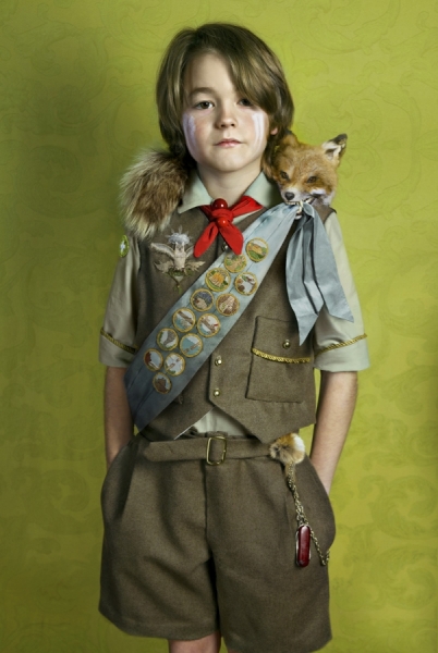 Photograph Todd Baxter Owl Scouts Ceremonial Portrait Boy on One Eyeland